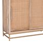 Linon Home Decor Janie 2-Door Cabinet in Natural and Gold, , large
