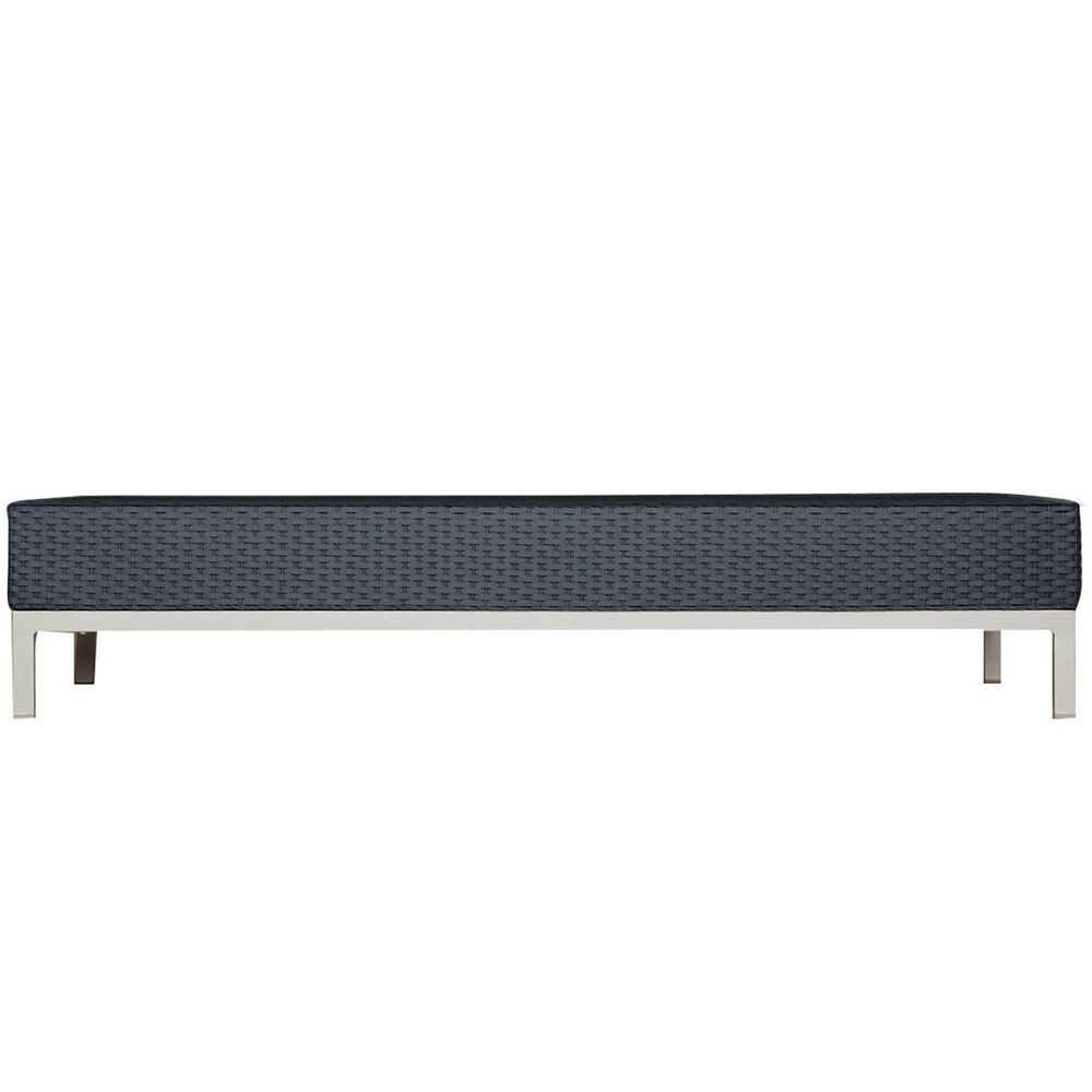 Lloyd Flanders Elements 60" Rectangular Patio Cocktail Table in Denim Blue, , large