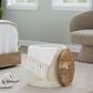 LumiSource Tahoe 17" Storage Ottoman with Mango Wood Top in Beige, , large