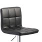 Ashley Adjustable Height Swivel Bar Stool with Black Cushion in Chrome, , large