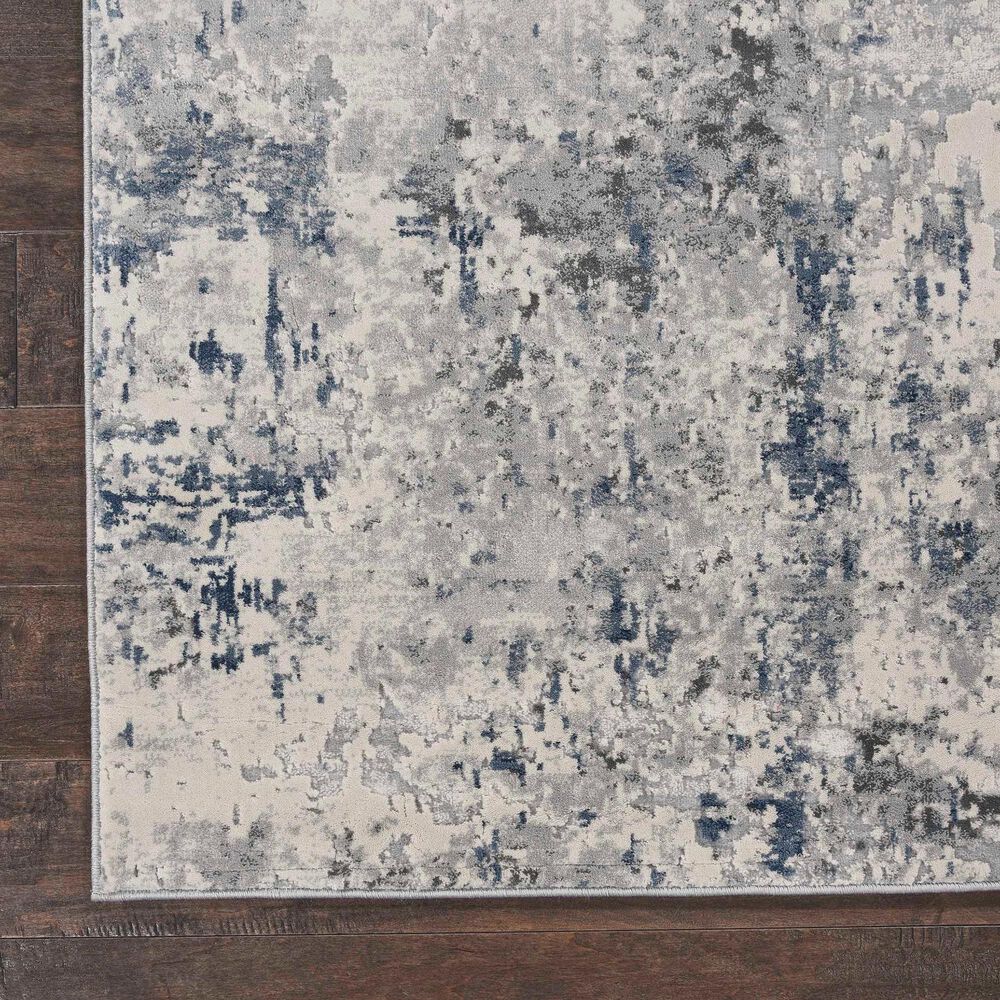 Nourison Rustic Textures 7&#39;10&quot; x 10&#39;6&quot; Ivory and Grey-Blue Area Rug, , large
