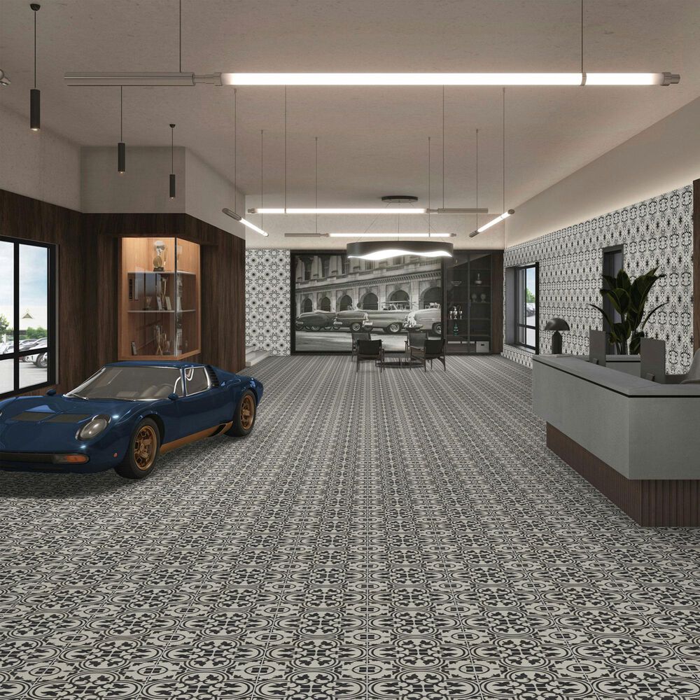 Dal-Tile Memoir Crystal Black 12&quot; x 12&quot; Matte Ceramic Tile, , large