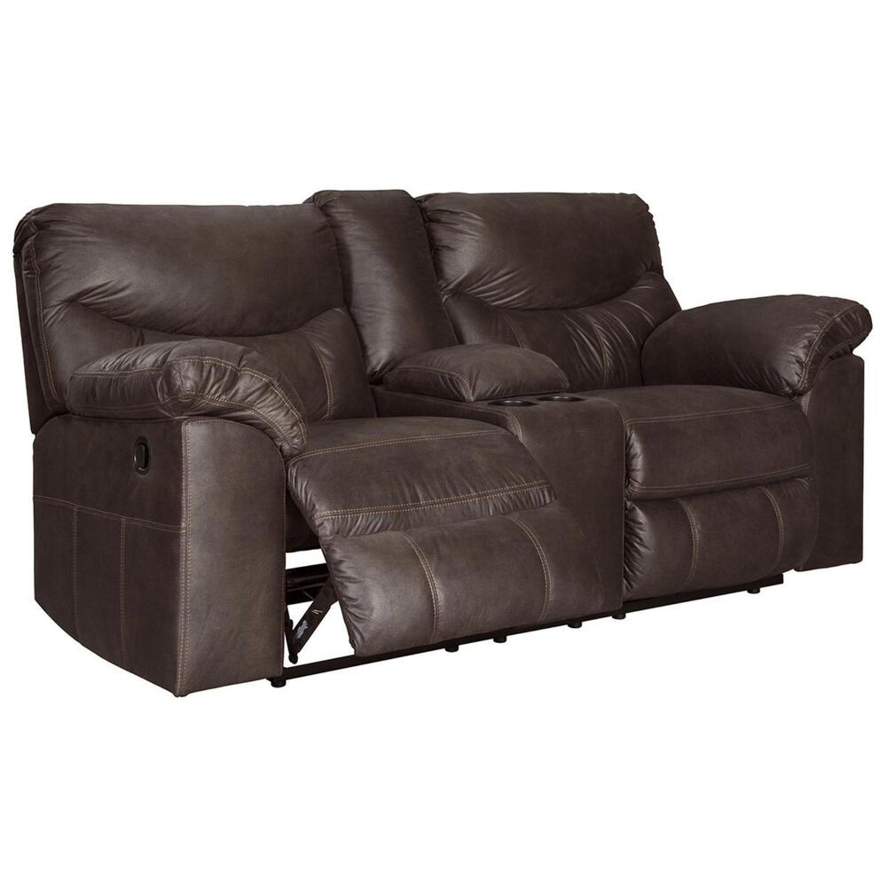 Boxberg Reclining Loveseat with Console - Teak Boxberg Reclining Loveseat with Console - Teak