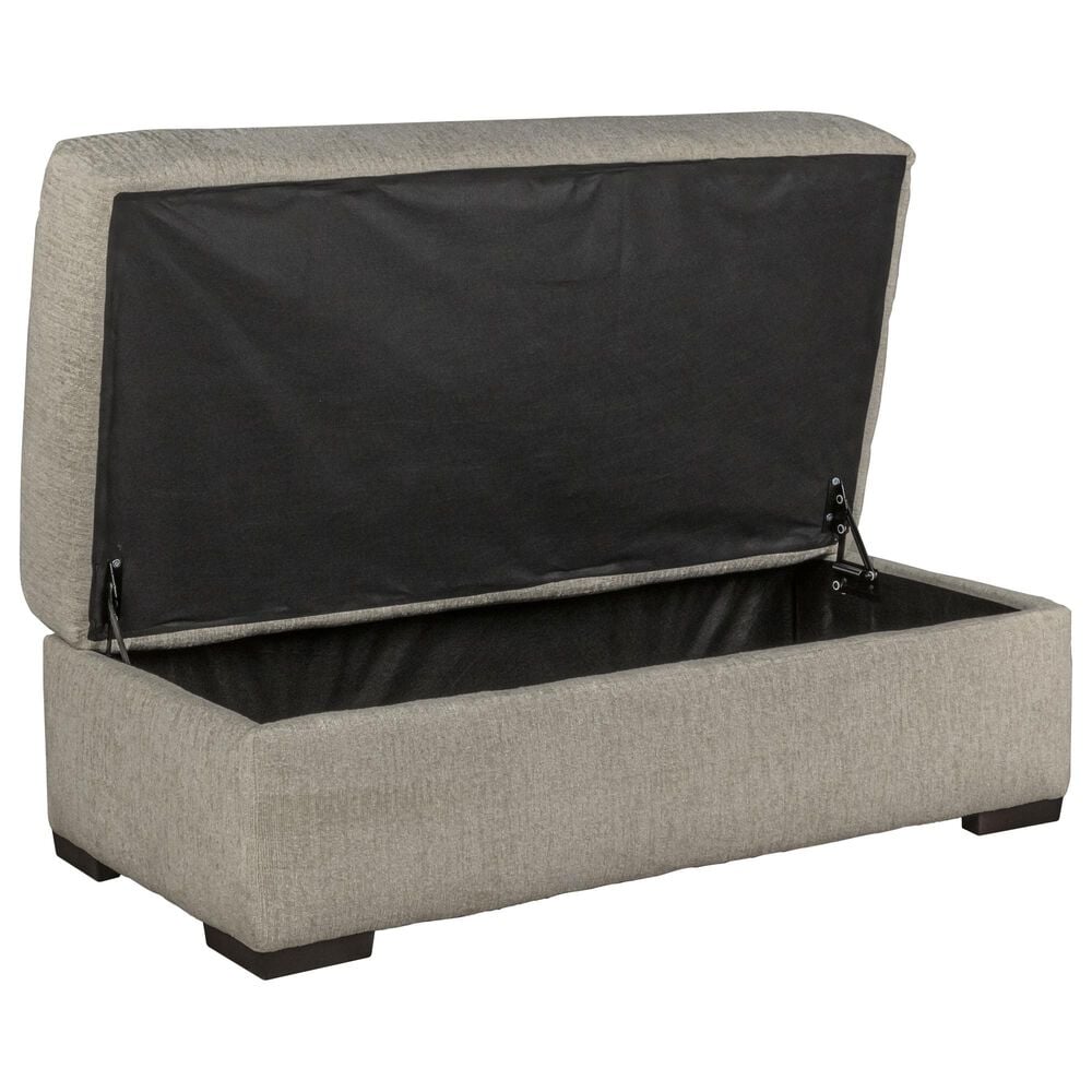 Northwestern Willet Storage Ottoman in Stone, , large