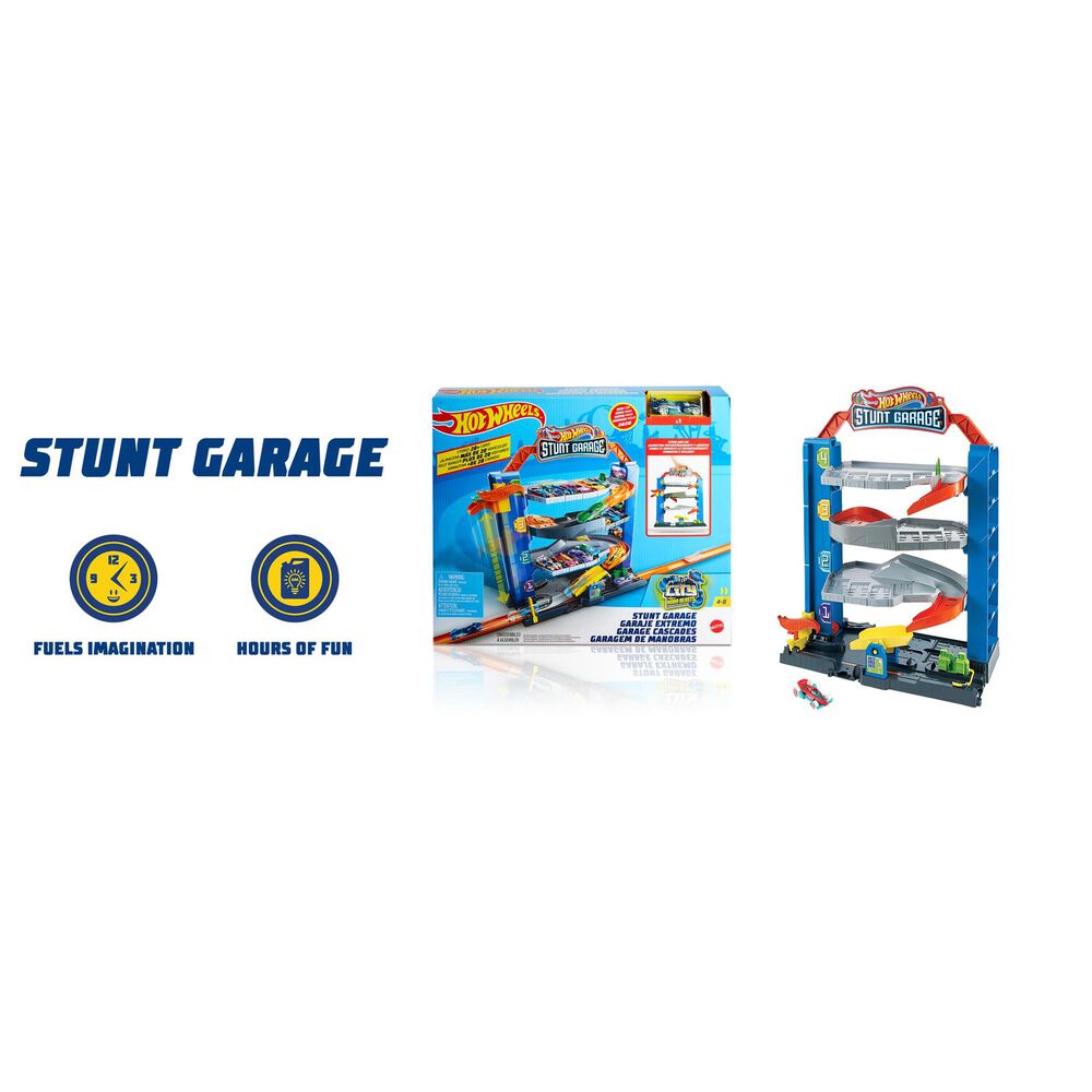 Hot Wheels City Stunt Garage Play Set, , large