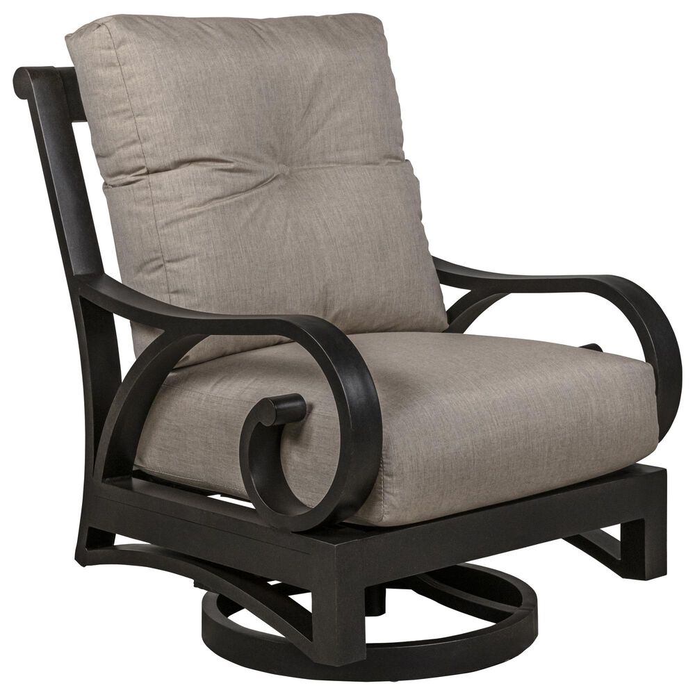 Crown Garden Emerald Swivel Club Rocker in Aged Rust, , large