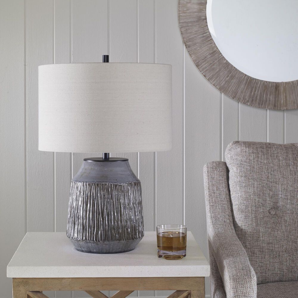 Uttermost Neolithic Table Lamp in Blue Gray, Rust Brown and Dark Bronze, , large