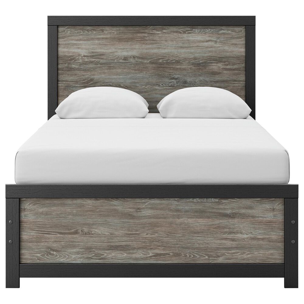 Ashley Broachmyn Full Panel Bed in Black and Gray, , large