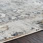 Surya Solar 5" x 7"6" Black, Gray, Charcoal, Saffron and White Area Rug, , large
