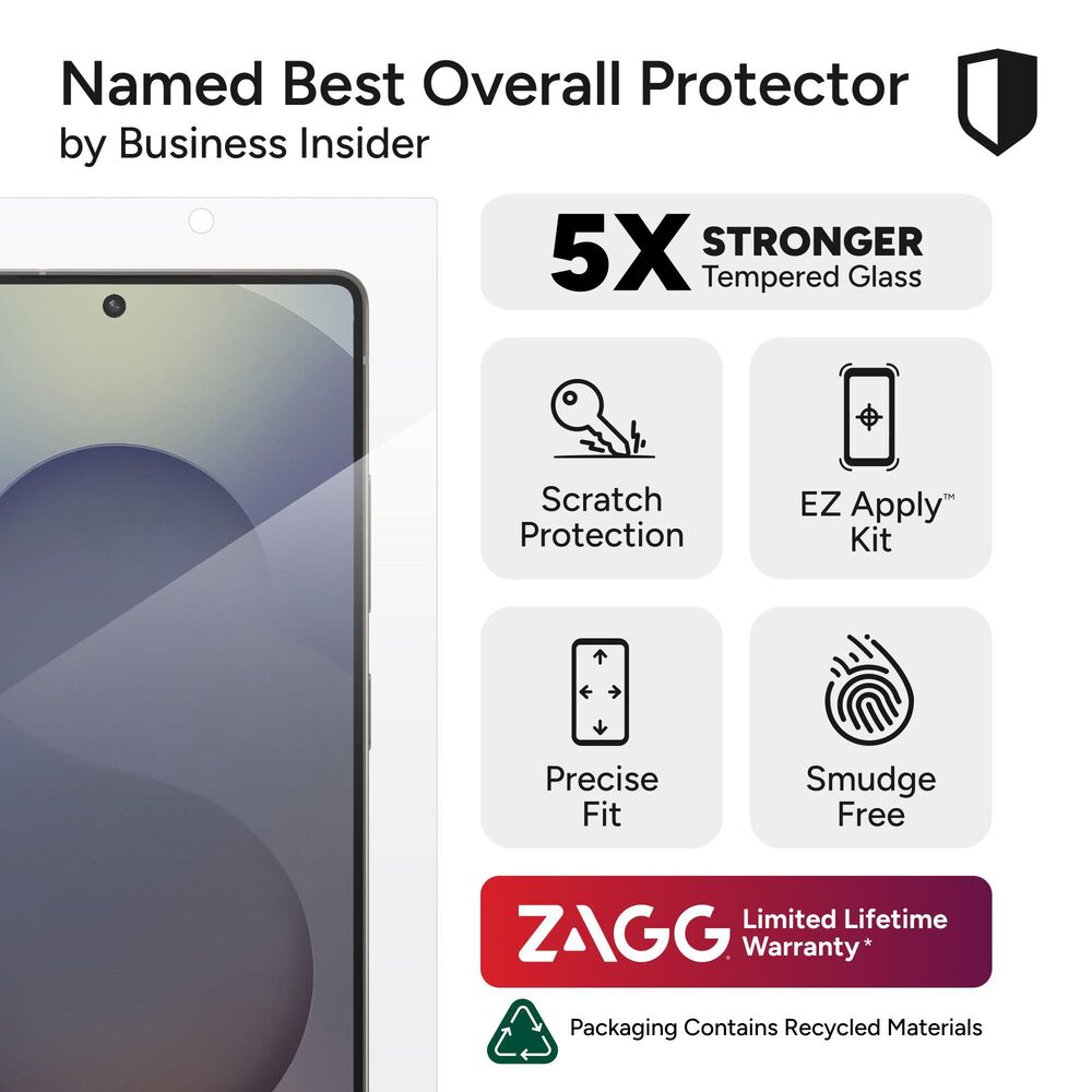Zagg InvisibleShield Glass Elite Screen Protector for Samsung Galaxy S25 Ultra in Clear, , large