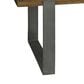 Hekman Bedford Park Iron Strap Leg Coffee Table in Brown and Black, , large