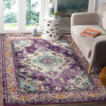 Safavieh Monaco MNC243L-5 5"1" x 7"7" Violet/Light Blue Area Rug, , large