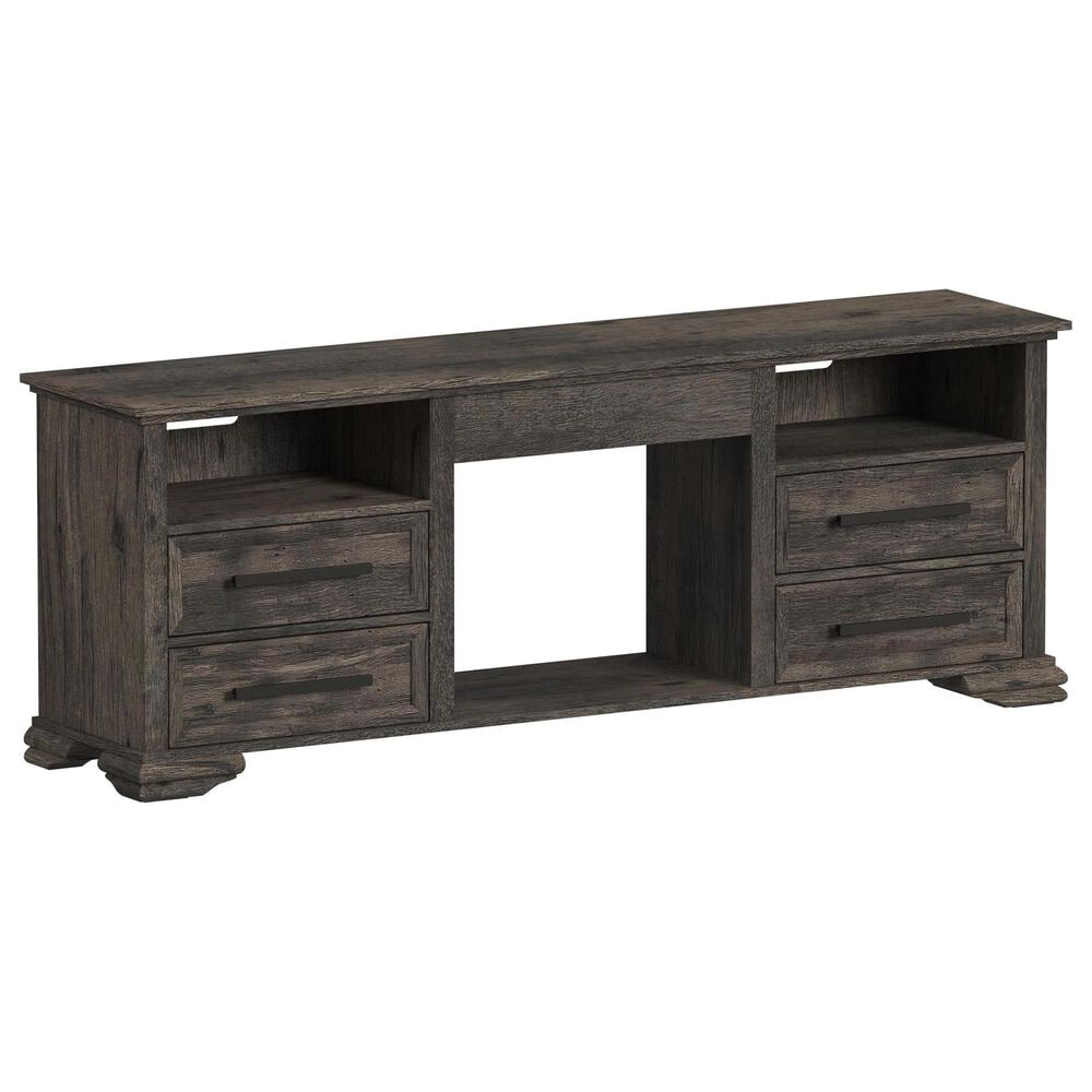 Mayberry Hill Park Ridge 71" TV Console with Side Piers in Charcoal, , large