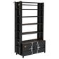 Furniture of America Katz 5 Shelves Bookcase with Ladder in Black/Dark Oak, , large