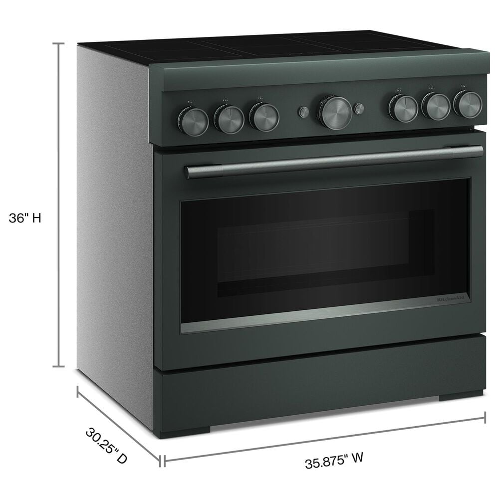 KitchenAid 5.1 Cu. Ft. Freestanding Commercial-Style Induction Range with Air Fry in Juniper, , large