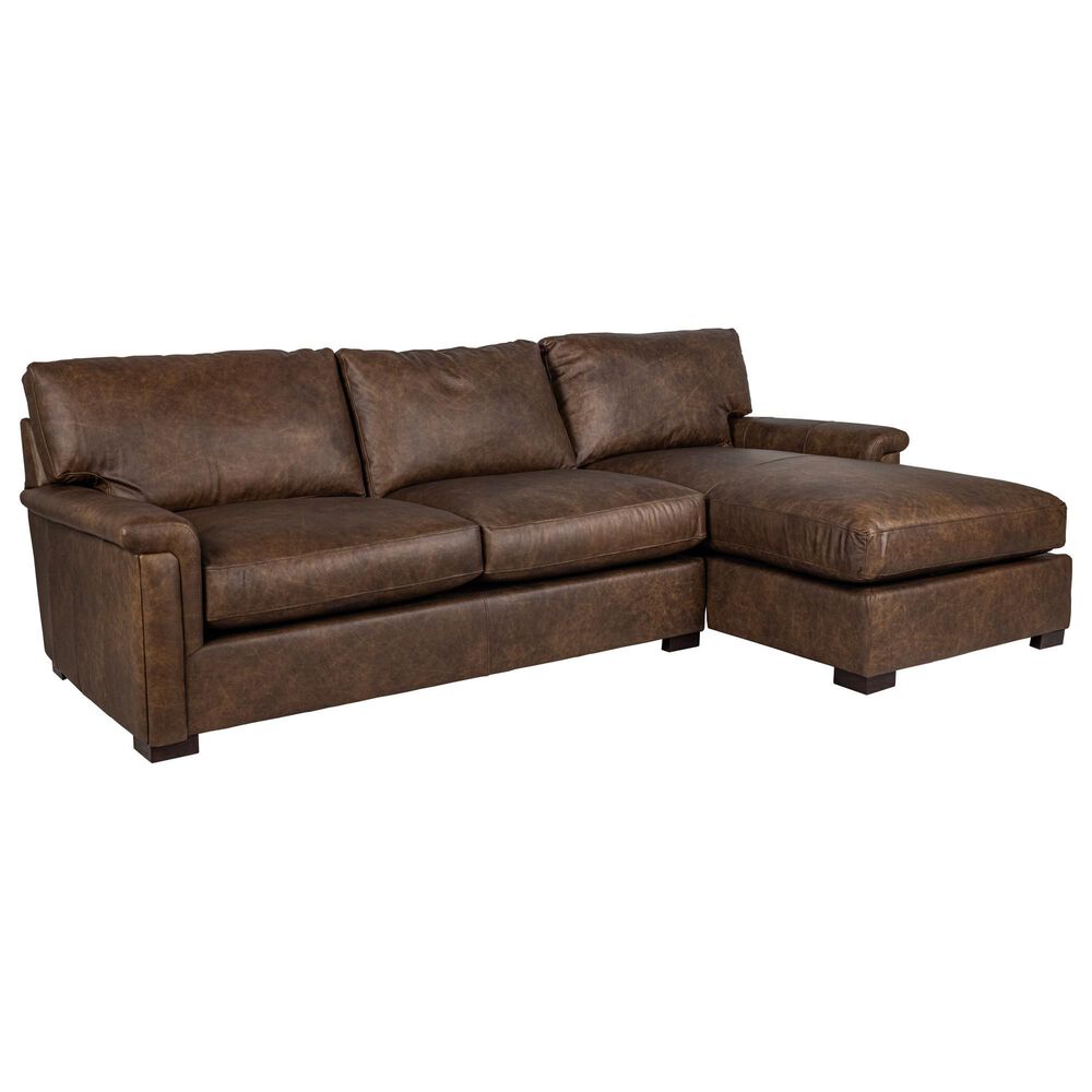 Fulton Home Sun Valley 2-Piece Leather Sectional in Telluride Chestnut, , large