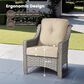 HOMLUX Outdoor Arm Chair in Beige (Set of 2), , large
