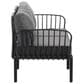Hearth and Haven 2-Piece Patio Conversation Set with Dark Gray Cushion in Black, , large