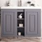 James Martin Vanities Alicante 39.5" Single Bathroom Vanity in Grey Smoke with 5 cm White Glossy Resin Top and Rectangular Sink, , large