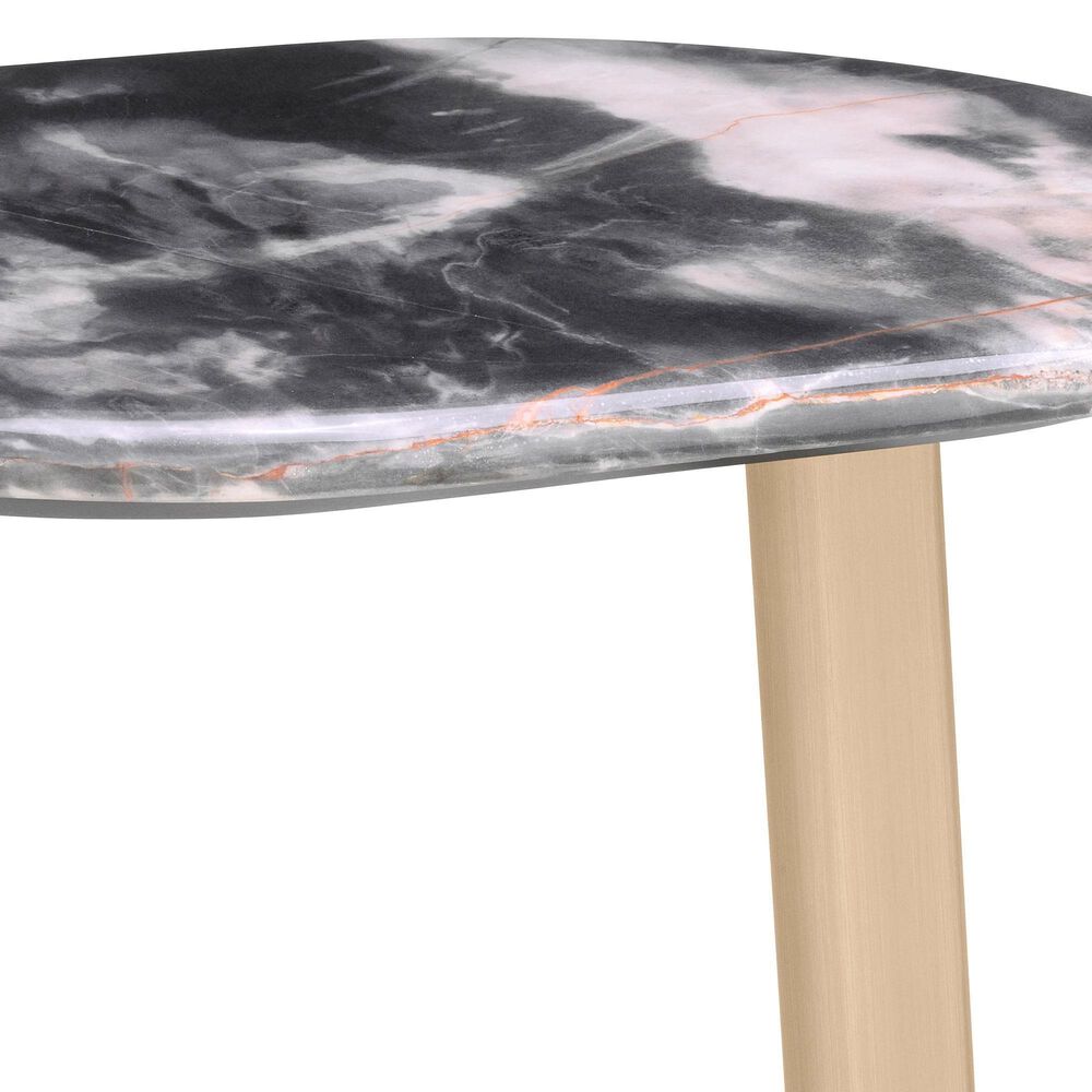 Eichholtz Oyo Side Table in Brushed Brass and Black, , large