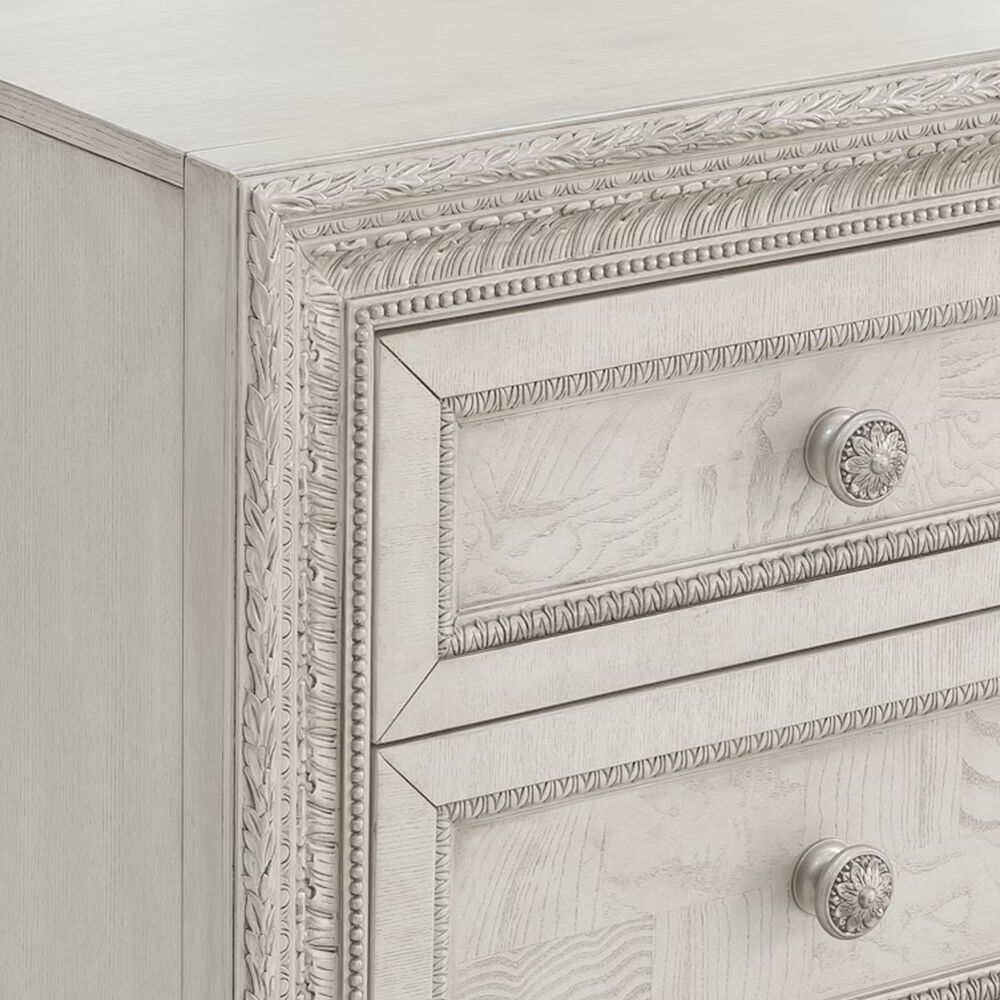 Chapel Hill Camila 3-Piece Queen Bedroom Set in White and Silver, , large