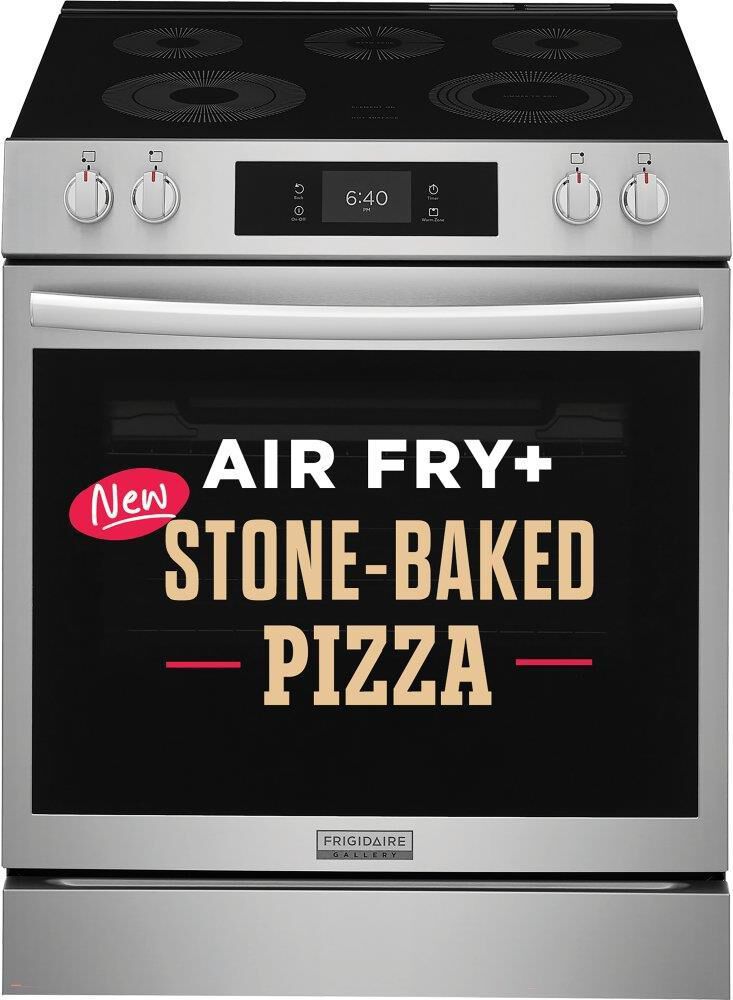Frigidaire Gallery 30&quot; Freestanding Electric Convection Range with Stone-Baked Pizza in Stainless Steel, , large