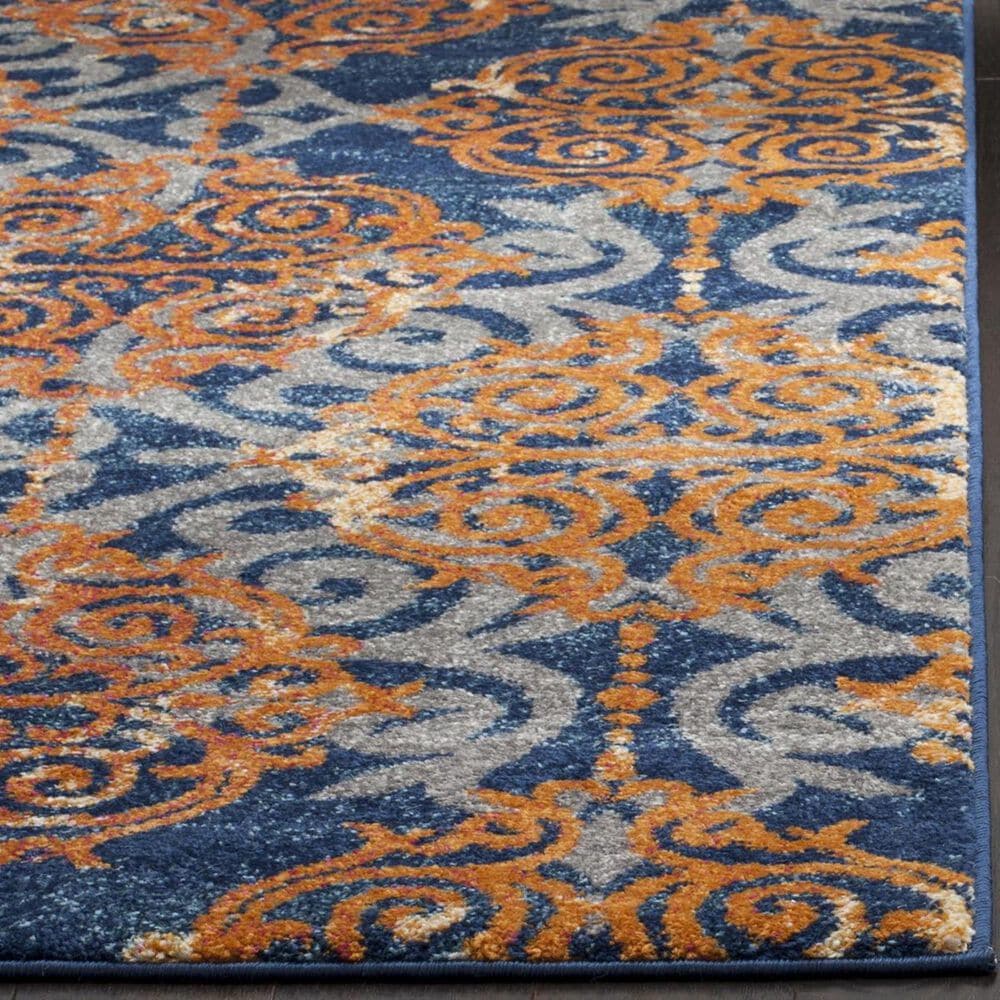 Safavieh Evoke EVK230S 2&#39;2&quot; x 7&#39; Blue and Orange Runner, , large