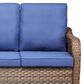 Sunwell Garden 6-Piece Patio Chat Set Two Ottomans in Navy, , large