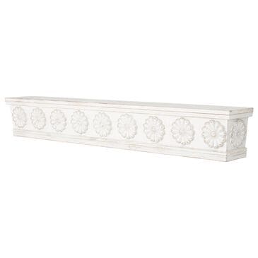Maple and Jade 60" Wall Shelf in Distressed White and Brown, , large