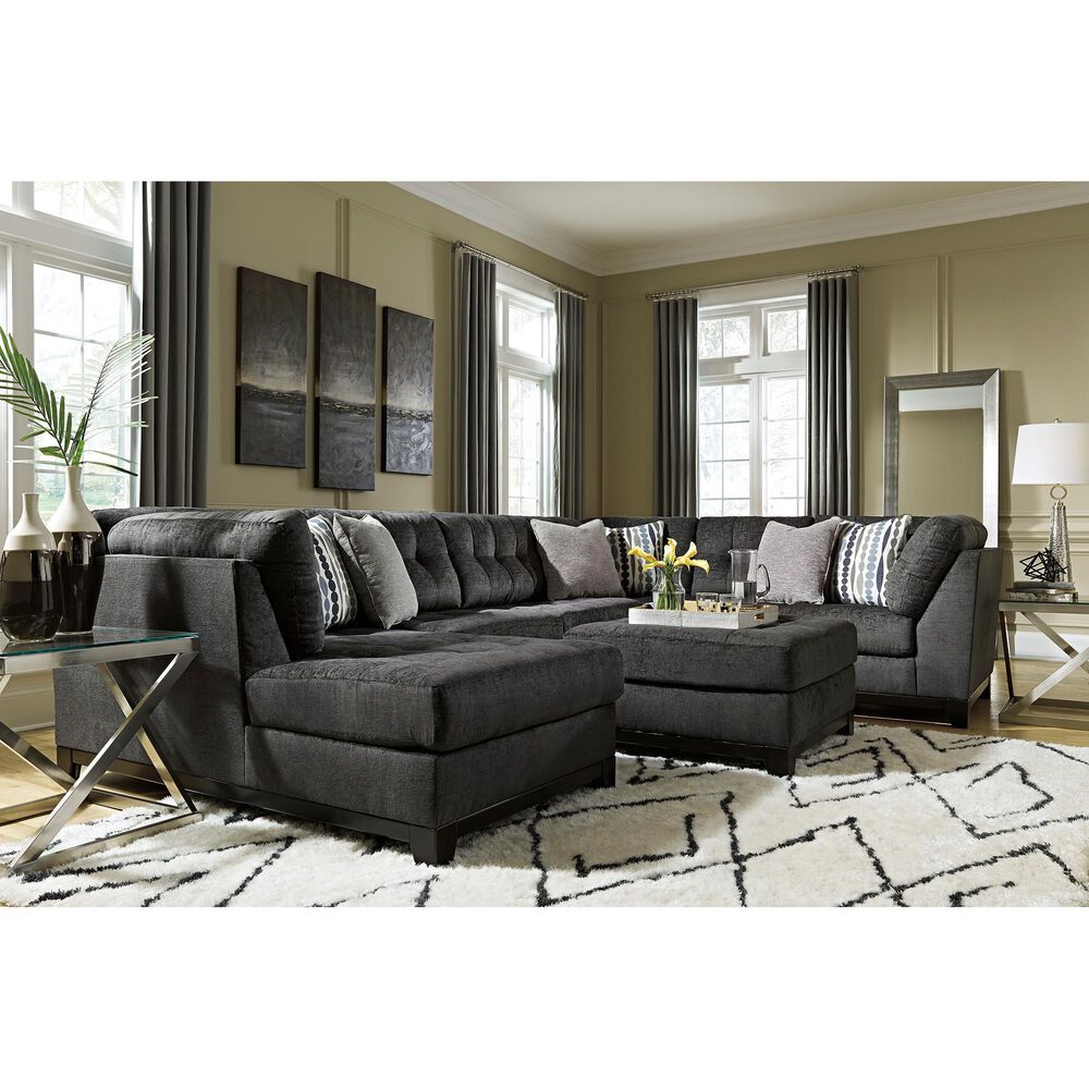 Ashley Reidshire Oversized Accent Ottoman in Steel, , large