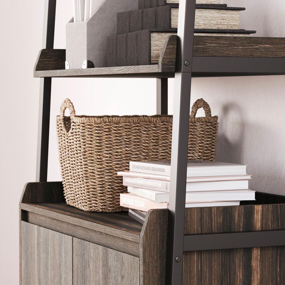 Ashley Zendex Bookcase in Dark Brown and Black, , large