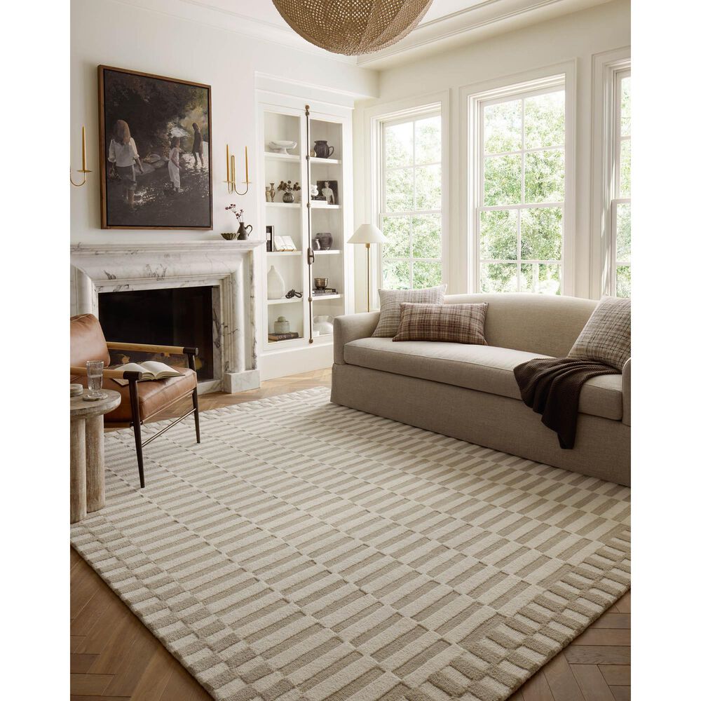 Chris Loves Julia x Loloi Bradley 7&#39;9&quot; x 9&#39;9&quot; Ivory and Beige Area Rug, , large