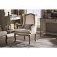 Baxton Studio Oreille Arm Chair in Beige, , large