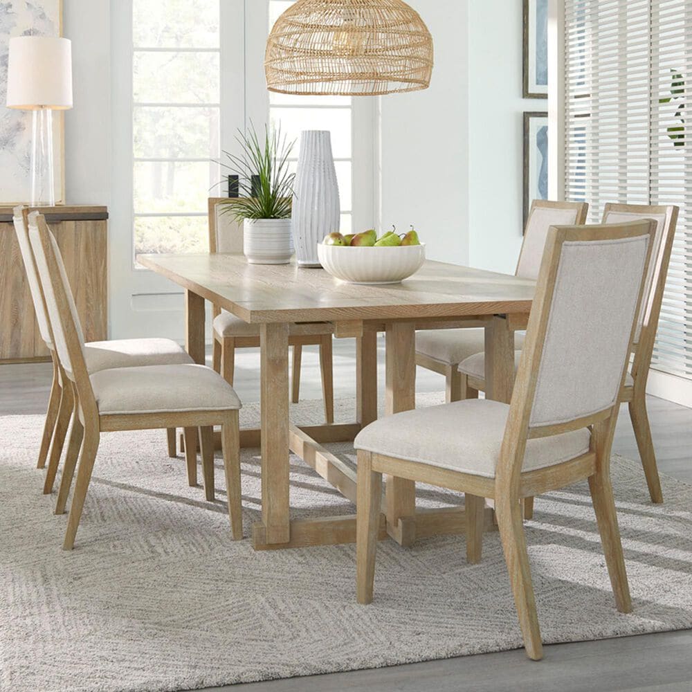 Aspen Furniture Modern Loft 7-Piece Rectangle Dining Set in Modern Khaki, , large