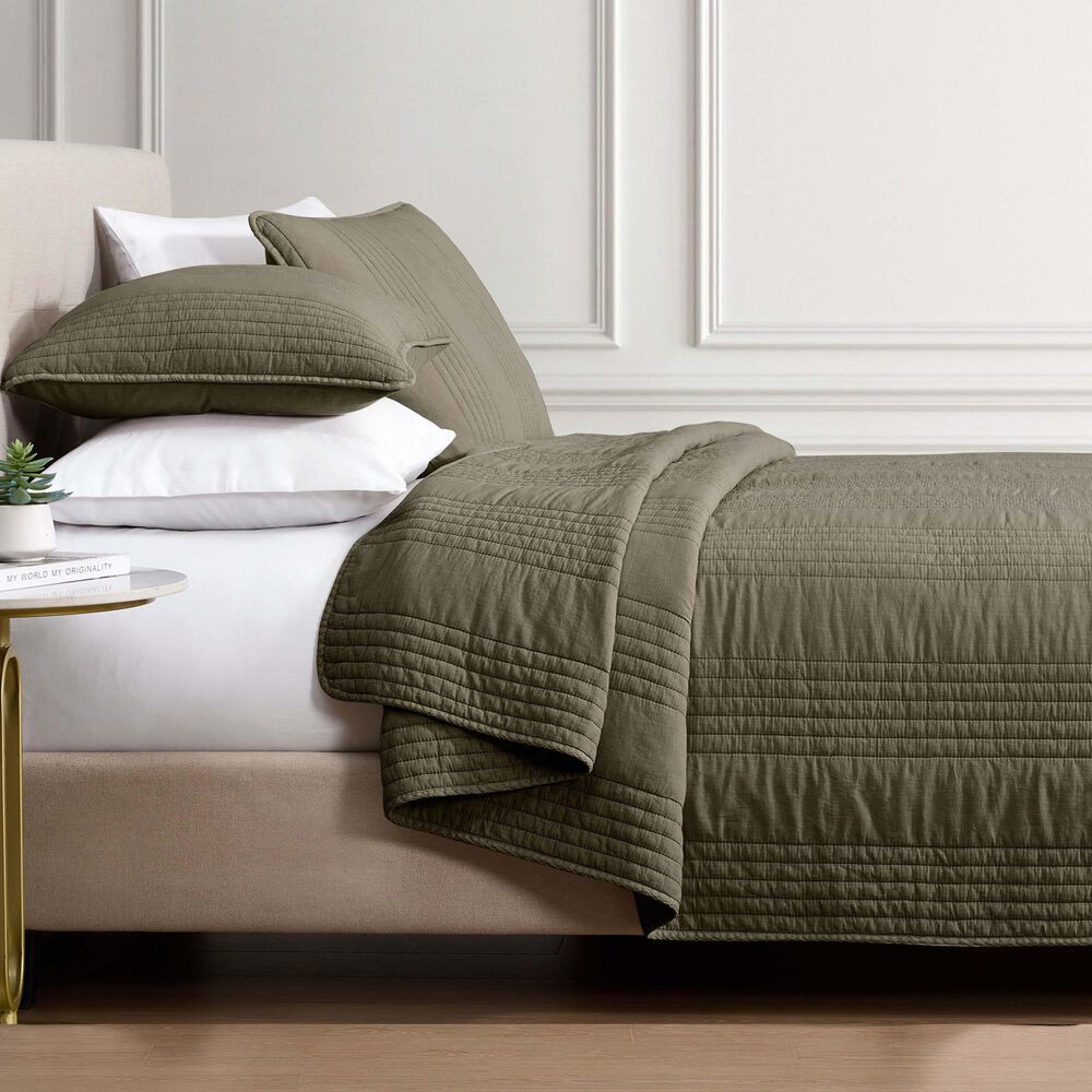 Hallmart Collectibles Sierra 3-Piece King Coverlet Set in Olive, , large