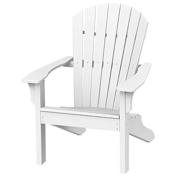 Oceanside Shell Back Adirondack Chair in White, , large