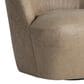 Bernhardt Tilly Leather Swivel Chair in Gray, , large