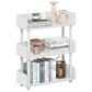 HOMLUX Turn-N-Tube 3-Tier Open Display Storage Bookshelf in White, , large