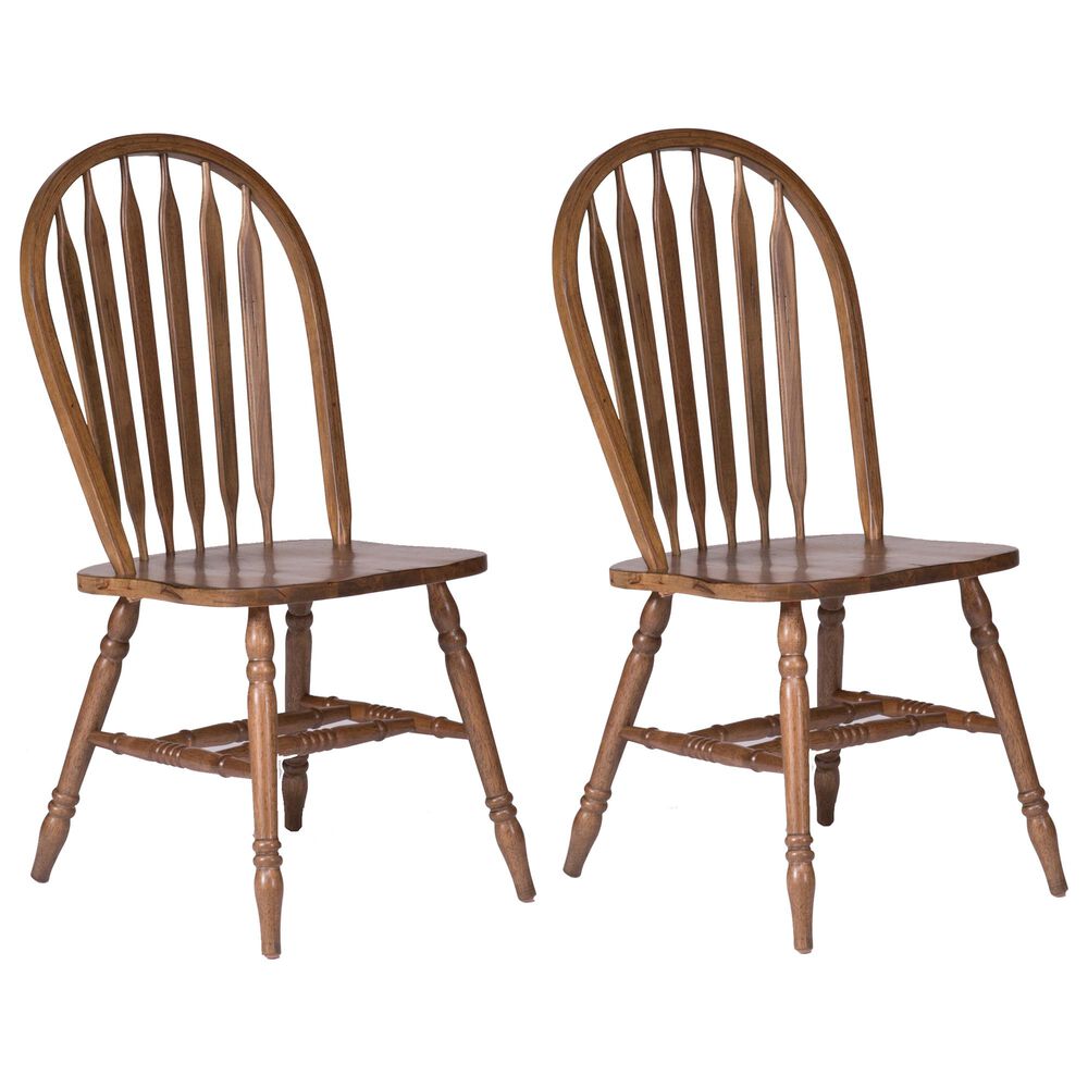 Belle Furnishings Carolina Crossing Side Chair in Light Brown (Set of 2), , large