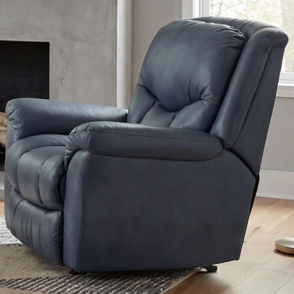 HomeStretch Jester Banded Manual Rocker Recliner in Sky, , large