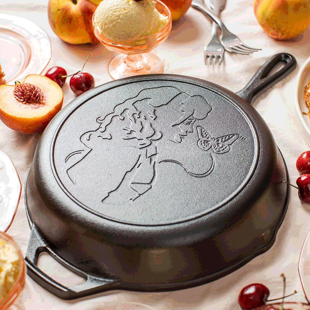 Lodge 10.25&quot; Dolly Parton Cast Iron Skillet in Black, , large