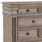 Millenium Blairhurst 5-Piece King Panel Bedroom Set in Light Warm Grayish Brown with Lights and USB Ports, , large