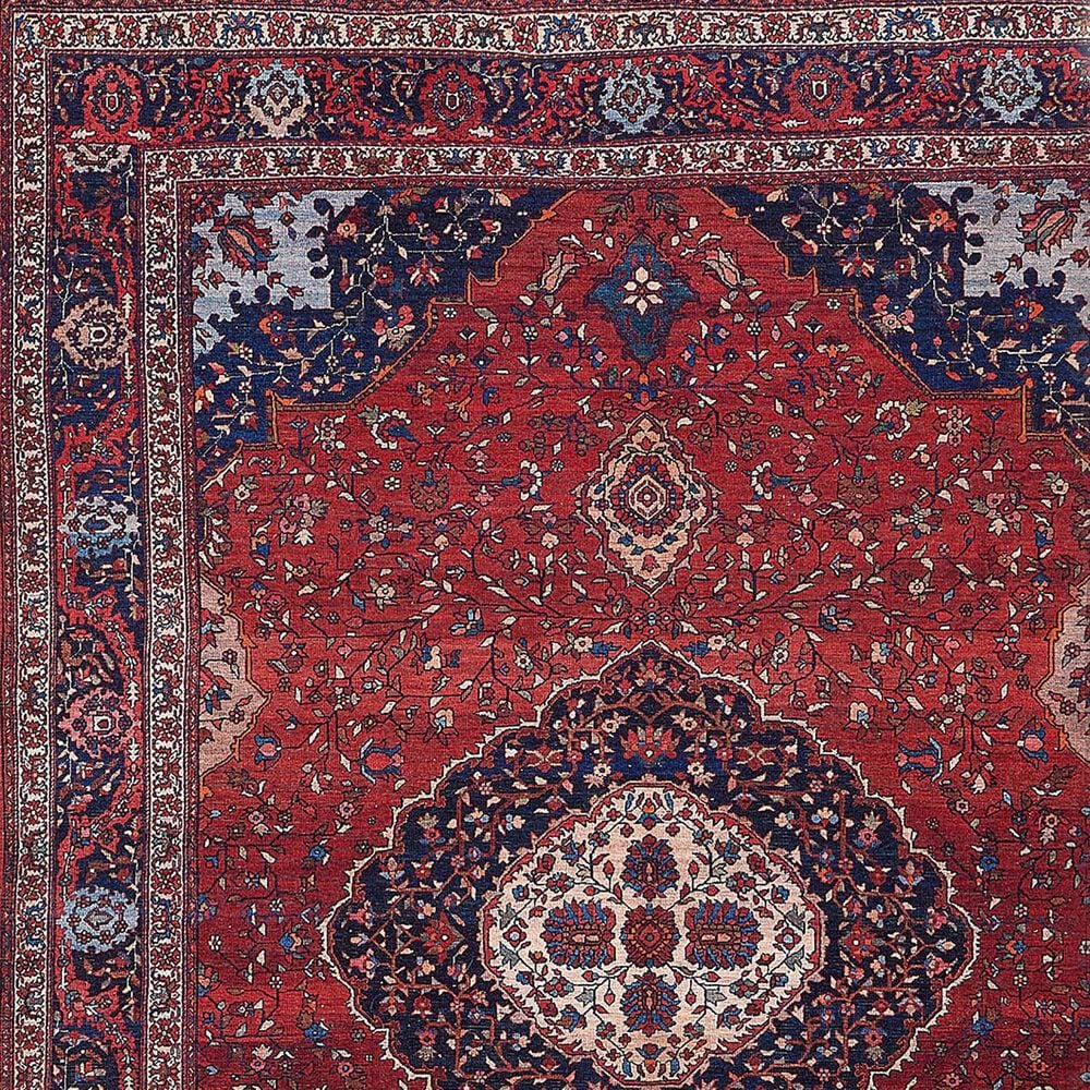 Feizy Rawlins 39HDF 3&#39;11&quot; x 6&#39; Red and Navy Area Rug, , large