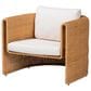Baxton Studio Carina Rattan Arm Chair in Neutral, , large