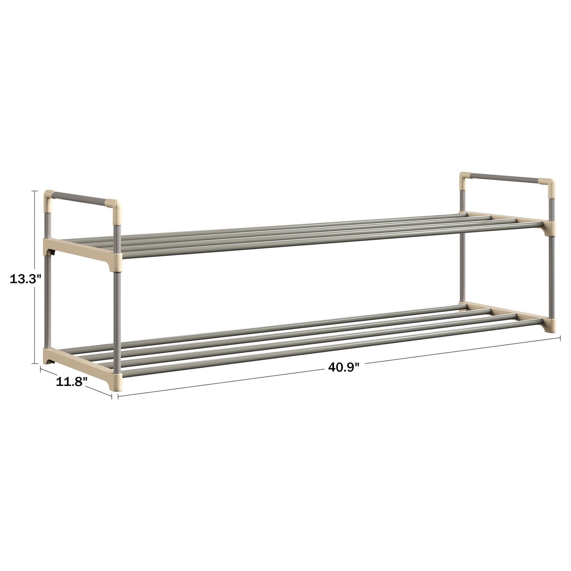 Timberlake 2 Tier Shoe Rack in Gray and White Set of 2 NFM