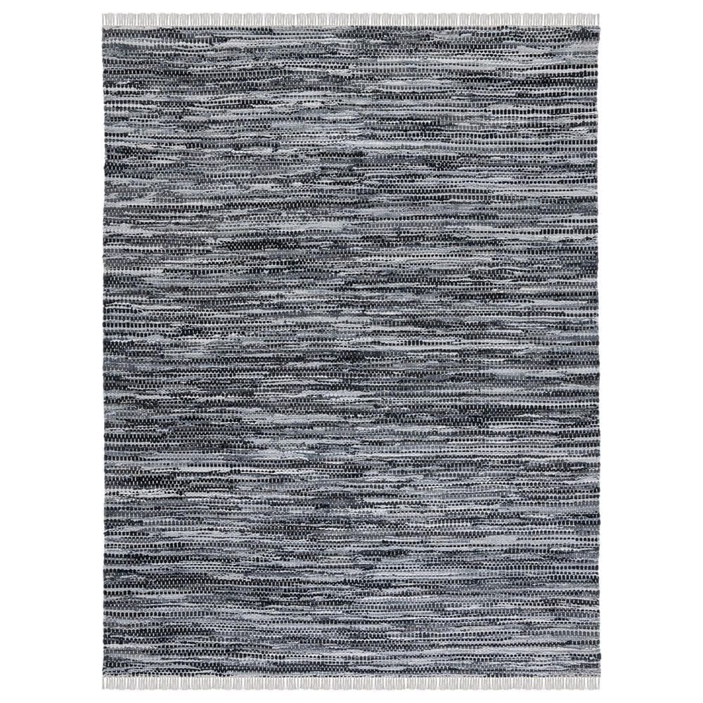 Safavieh Montauk MTK251 8" x 10" Grey and Black Area Rug, , large