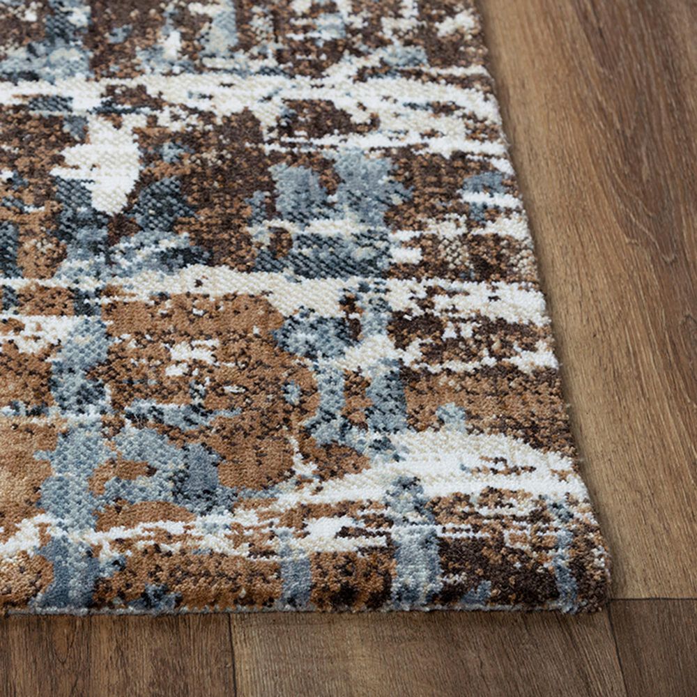 RIZZY Elite 10&#39; x 13&#39; Light Gray, Denim and Brown Area Rug, , large