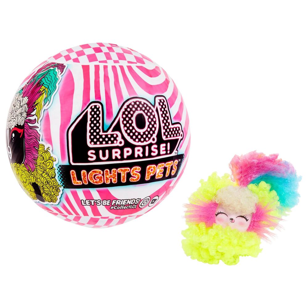 Kids Namo Entertainment LOL Lights Pets with Real Hair and 9 Surprises Including Black Light Surprises, , large