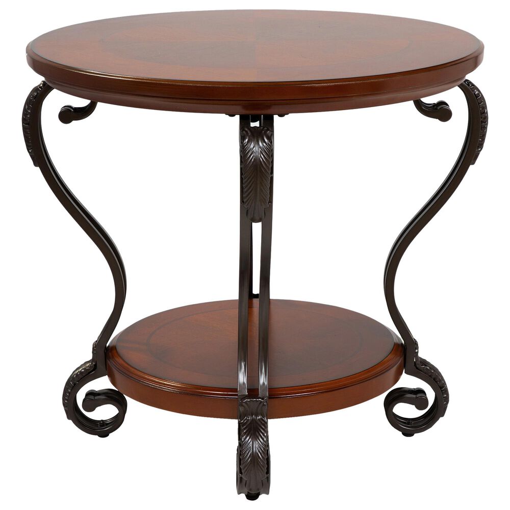 Furniture of America Mayo End Table in Brown Cherry, , large