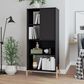 Dayton Bowery 5-Shelf Bookcase in Black/Oak, , large